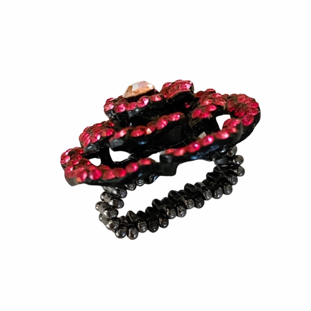 Pave Flower Stretch Ring - Picture 2 of 2